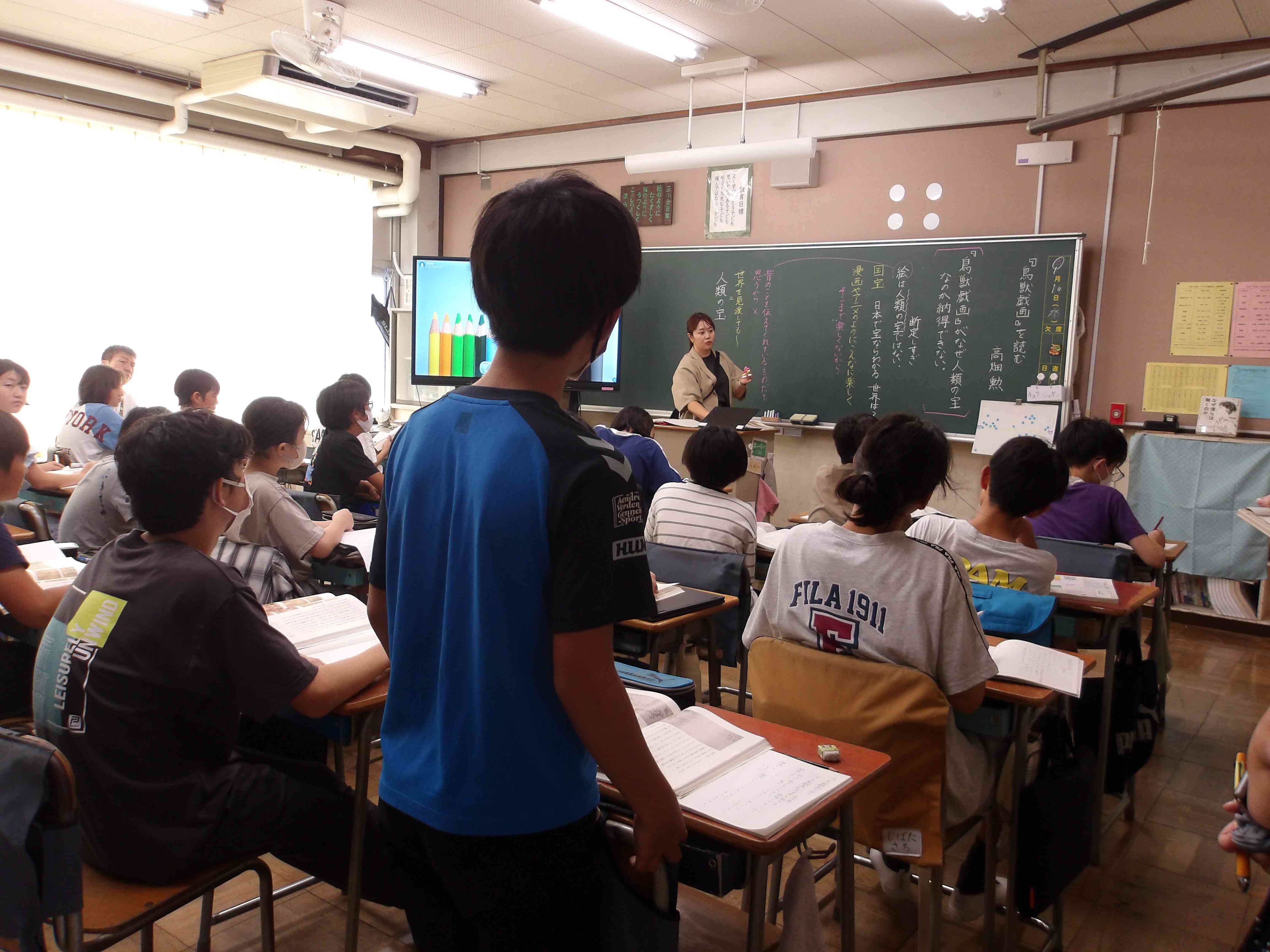 6年生国語科研究授業「鳥獣戯画を読む」②
